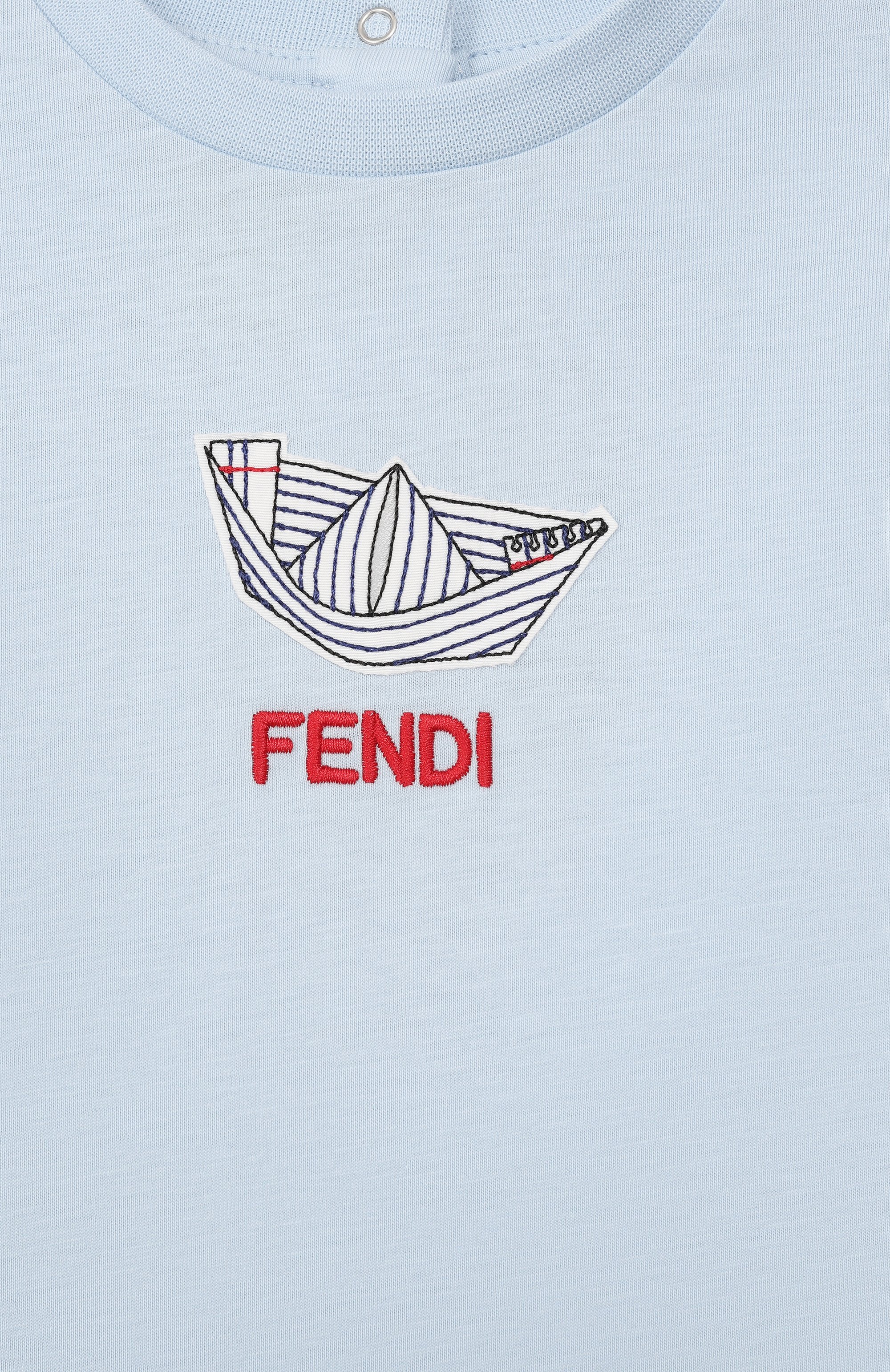 Хлопковая футболка FENDI, арт. BMI286/7AJ, фото 3