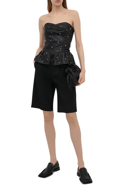 Кожаный топ ISABEL MARANT черного цвета по цене 236000 руб., арт. HT2120-21E001I/AZINA, фото 2 Кожаный топ ISABEL MARANT, арт. HT2120-21E001I/AZINA, фото 2