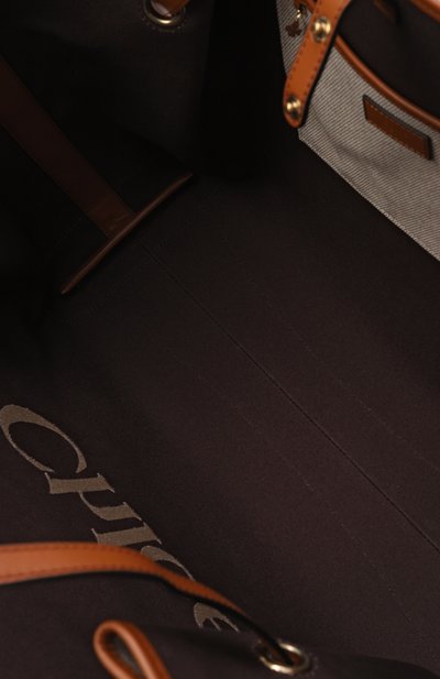 Сумка-тоут clover large CHLOÉ коричневого цвета по цене 213000 руб., арт. CH26AS654S63, фото 5 Сумка-тоут clover large CHLOÉ, арт. CH26AS654S63, фото 5
