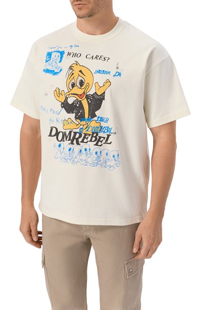 Хлопковая футболка DOMREBEL, арт. M WH0 CARES/T-SHIRT, фото 3