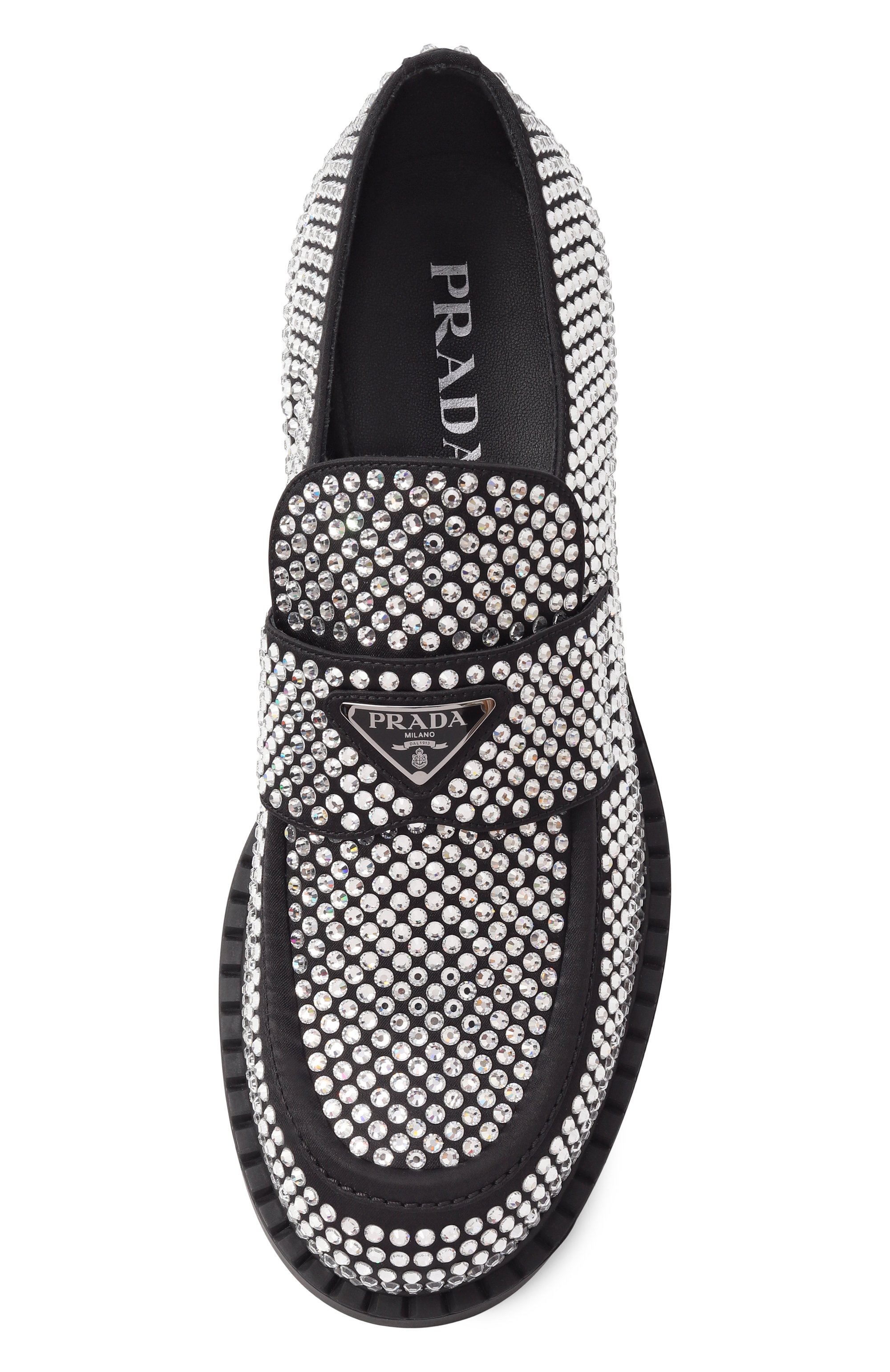 Текстильные лоферы chocolate PRADA, арт. 2DE135-2AWL-F0Z2D, фото 6