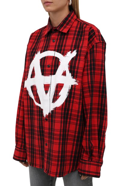 Рубашка из хлопка и вискозы VETEMENTS, арт. UA52SH850R 1002/W, фото 3