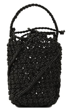 Женская сумка-тоут woven swirl YUZEFI черного цвета, арт. YUZC0-HB-SWS-00 | Фото 6 (Сумки-технические: Сумки top-handle; Размер: medium; Материал сплава: Проставлено; Материал: Текстиль, Экокожа; Драгоценные камни: Проставлено)