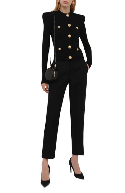 Кардиган из вискозы BALMAIN черного цвета по цене 154500 руб., арт. WF1KL005/K211, фото 2 Кардиган из вискозы BALMAIN, арт. WF1KL005/K211, фото 2