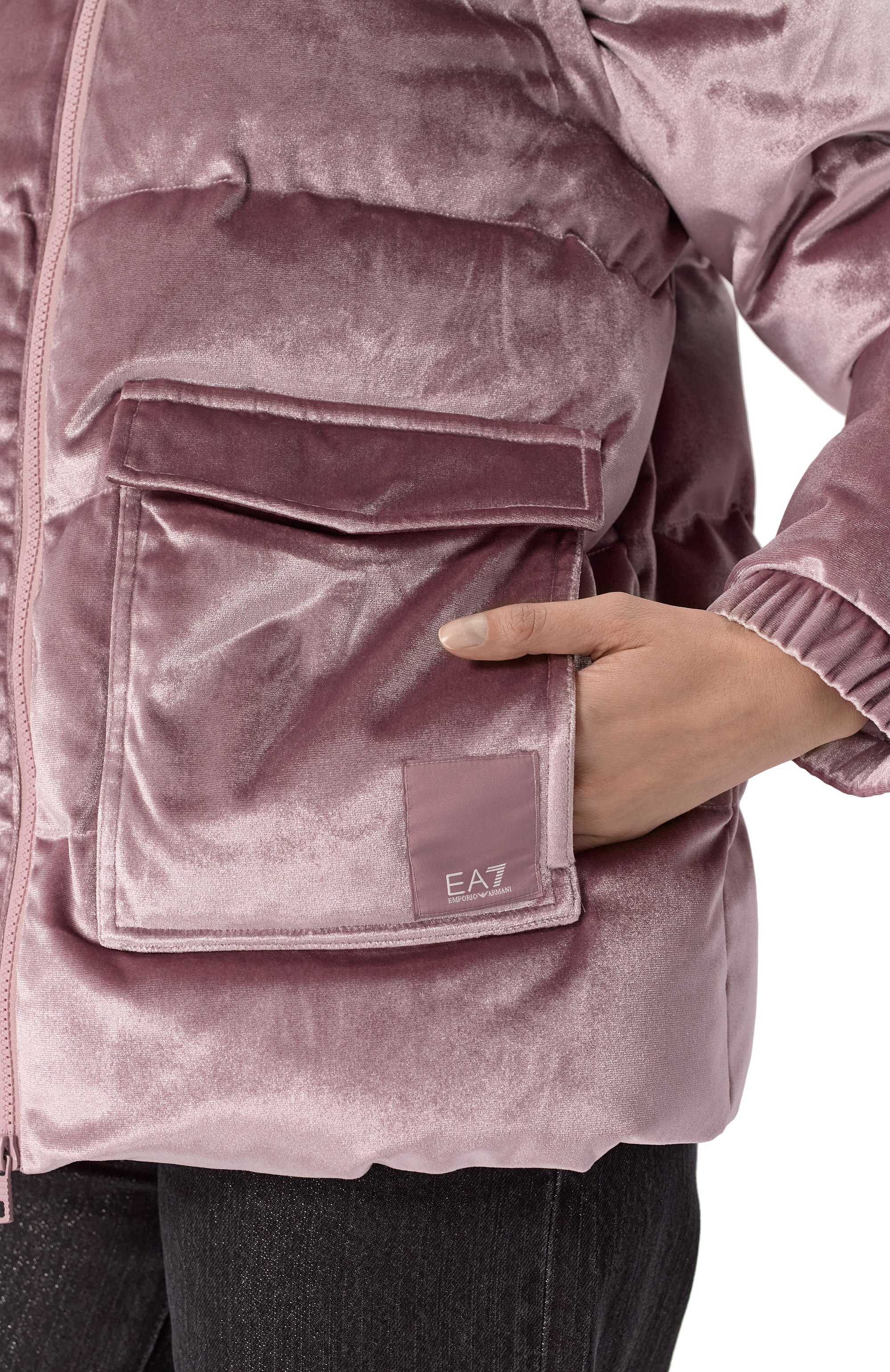 Бархатный пуховик EA7, арт. 6DTB06/TNGBZ, фото 5