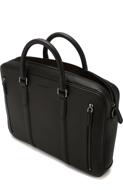 Кожаная сумка для ноутбука с плечевым ремнем ZEGNA, арт. C1275X-CBS, фото 4