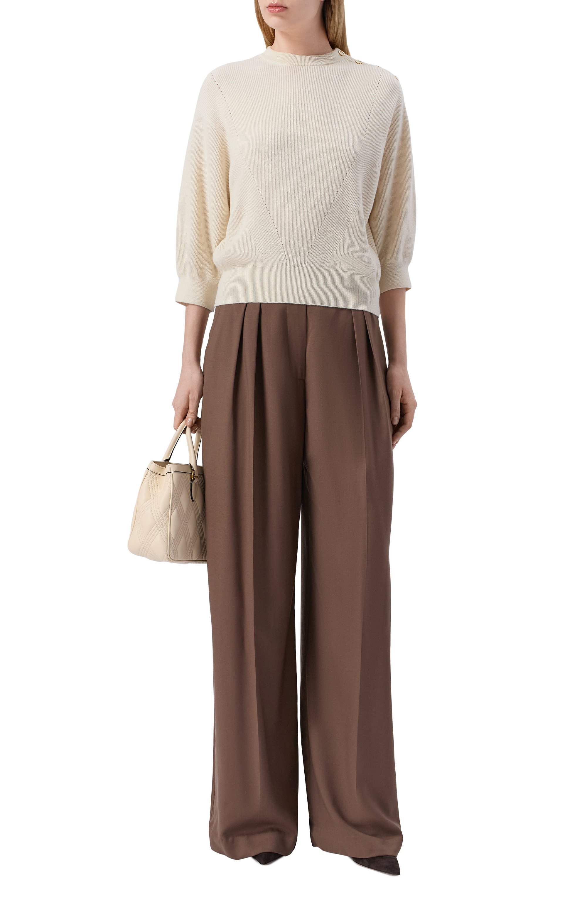 Свитер из кашемира и хлопка AGNONA, арт. K111025E/1T140PE_001, фото 2