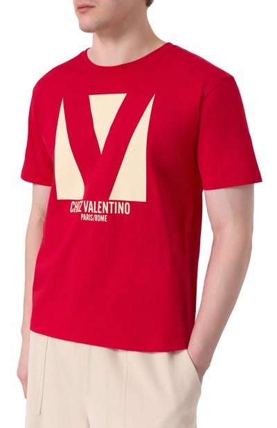 Хлоп�ковая футболка VALENTINO, арт. 6V3MG16P/AQ9, фото 3