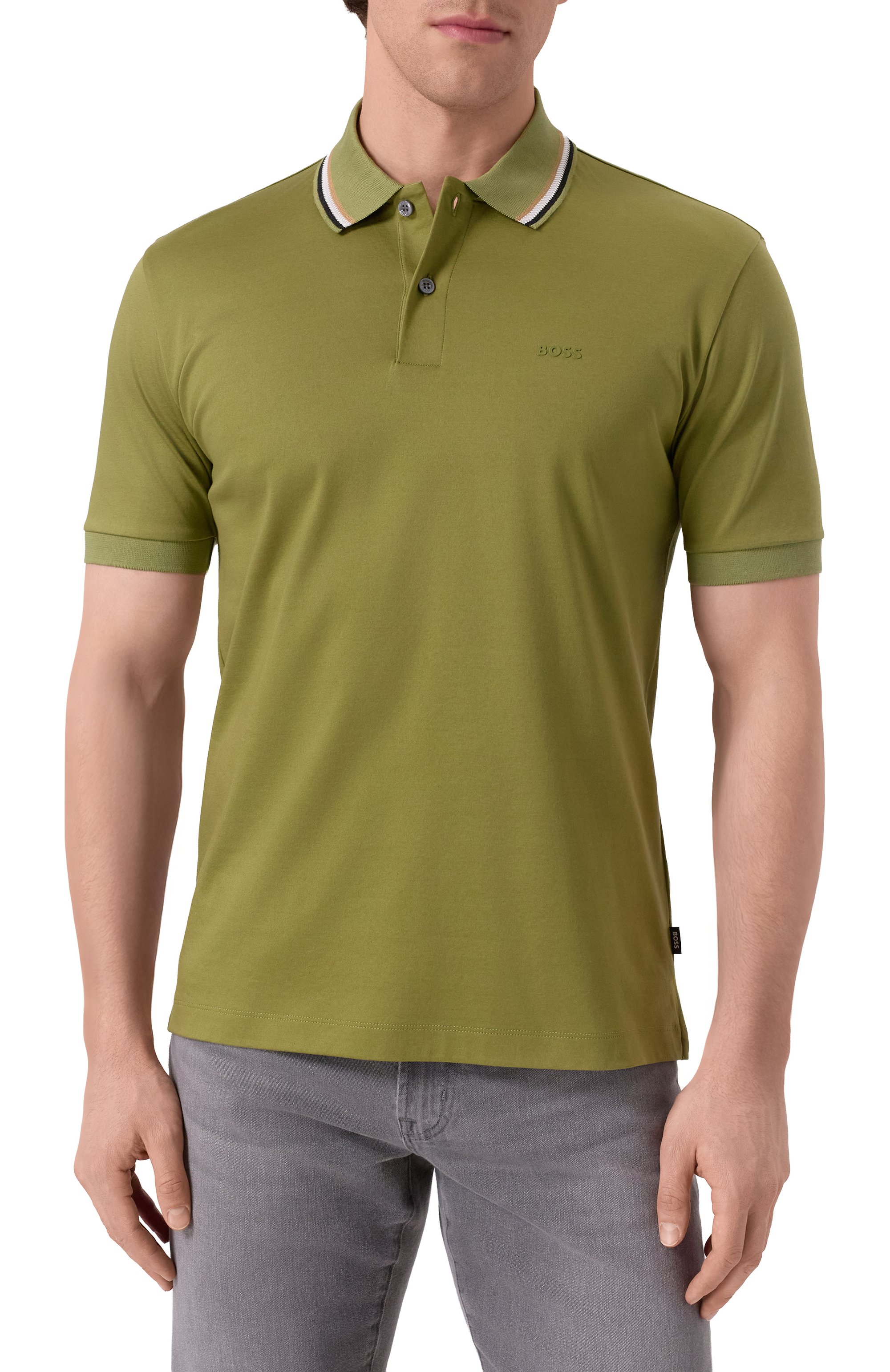 Хлопковое поло BOSS, арт. 50469360, фото 3