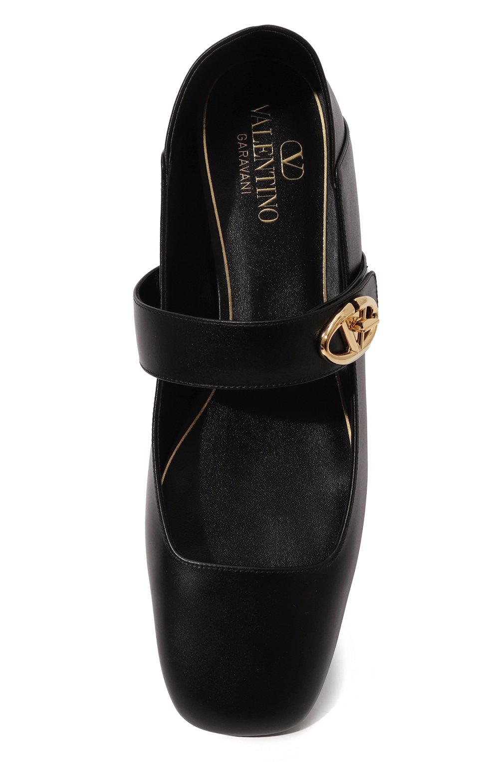 Кожаные балетки vlogo locker VALENTINO черного цвета по цене 104000 руб., арт. 5W2S0JV2/EEY, фото 6 Кожаные балетки vlogo locker VALENTINO, арт. 5W2S0JV2/EEY, фото 6