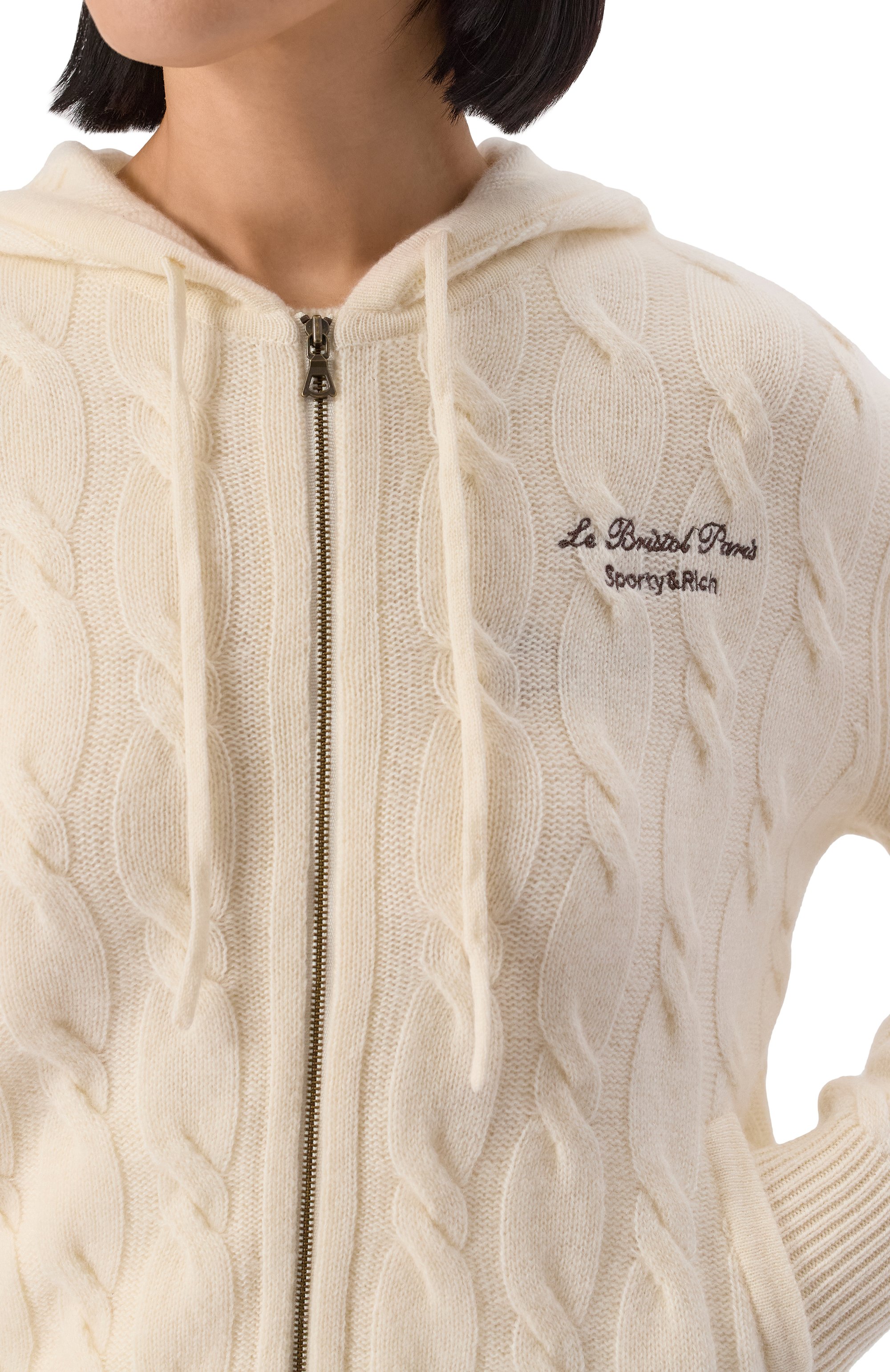 Кардиган из кашемира и шерсти sporty & rich x le bristol paris SPORTY AND RICH, арт. CA005517619CR01, фото 5