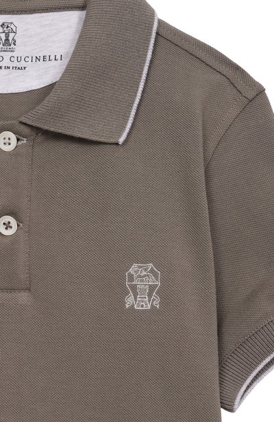Хлопковое поло BRUNELLO CUCINELLI, арт. BE854T315A, фото 3
