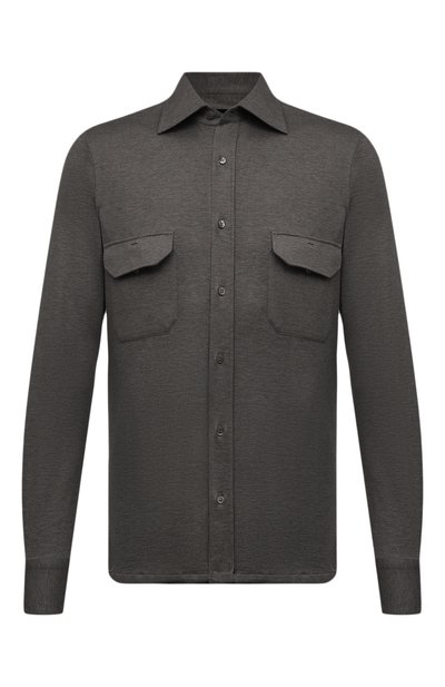 Мужская рубашка из хлопка и шелка STEFANO RICCI, арт. CJ007518/TE2800