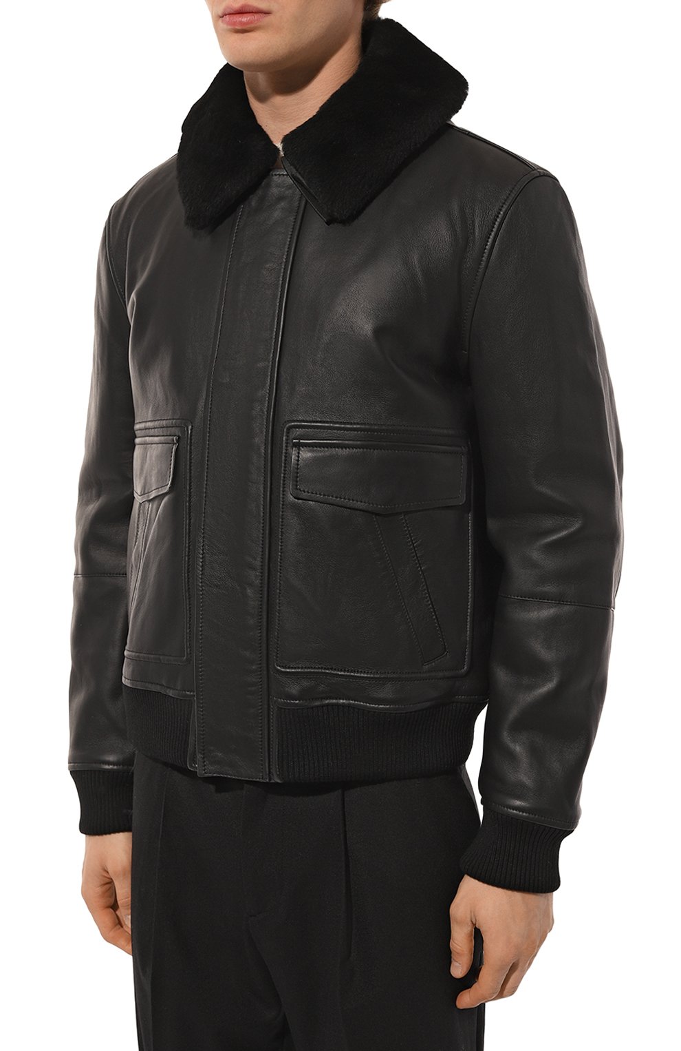 Кожаный бомбер YVES SALOMON, арт. 25WHV20165AGAN, фото 3