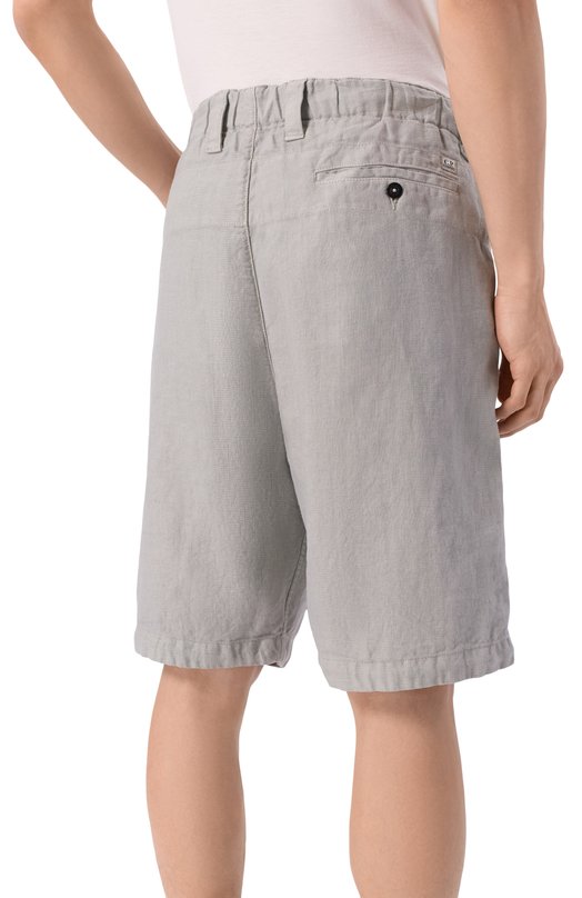 Льняные шорты C.P. Company 20CMBE250A/1103410 Серый  20CMBE250A/1103410 Фото 4