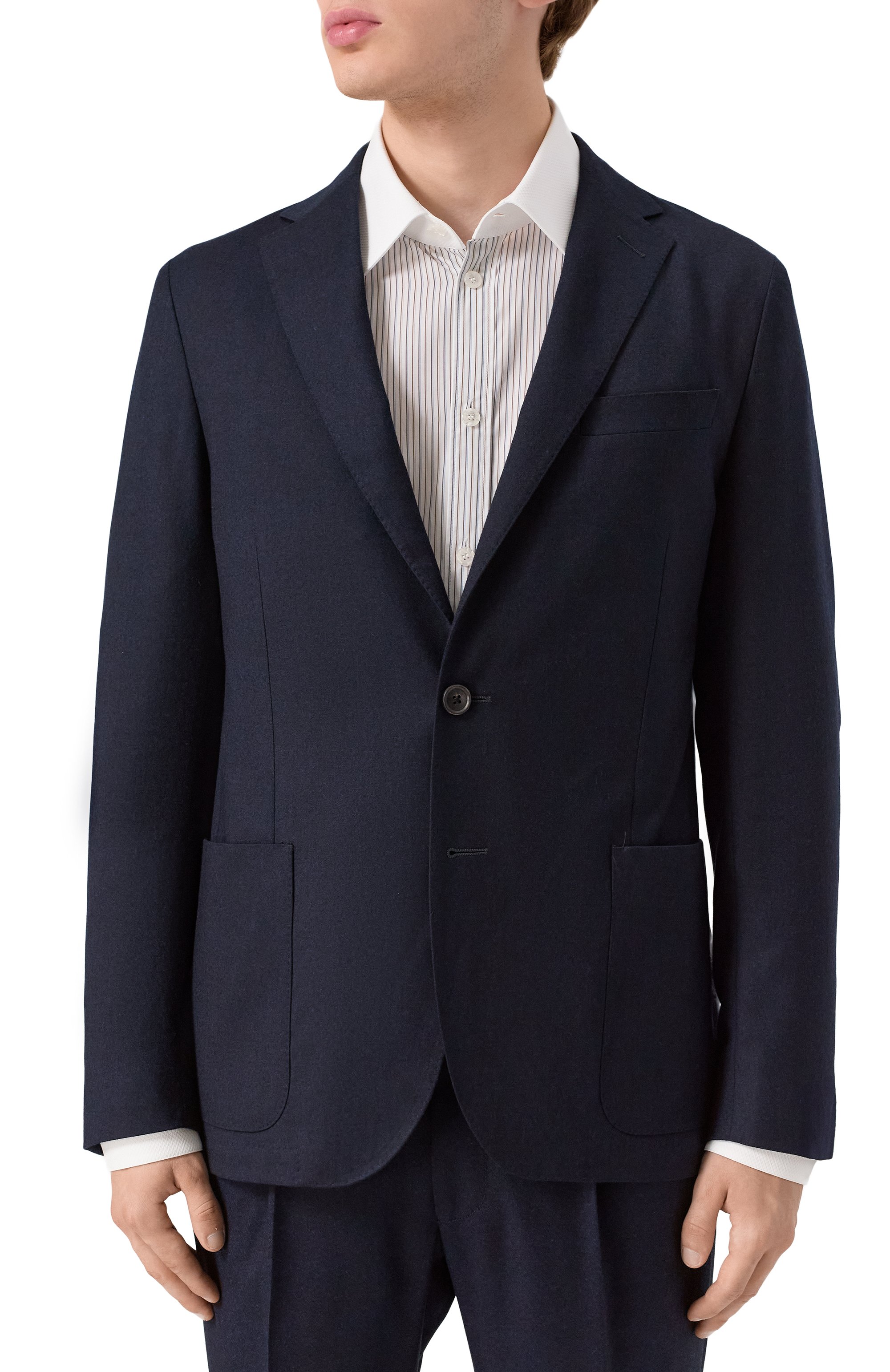 Шерстяной костюм CORNELIANI темно-синего цвета по цене 205500 руб., арт. 26X007-2618400_SET, фото 2 Шерстяной костюм CORNELIANI, арт. 26X007-2618400_SET, фото 2