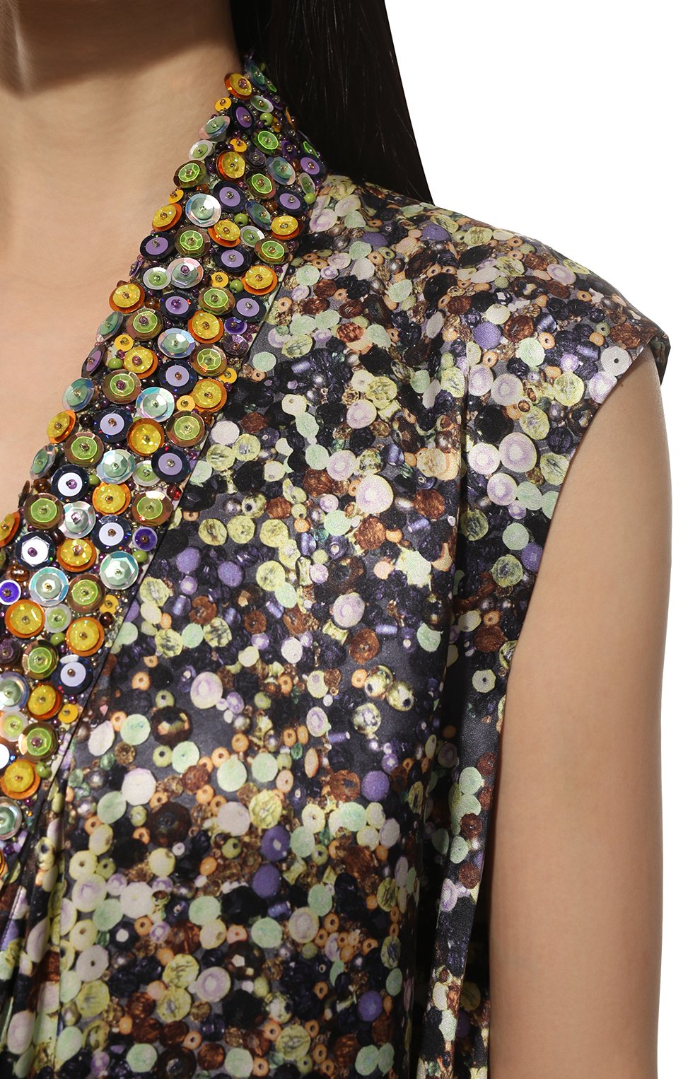 Шелковое платье DRIES VAN NOTEN зеленого цвета по цене 163000 руб., арт. 221-031082-4040, фото 6 Шелковое платье DRIES VAN NOTEN, арт. 221-031082-4040, фото 6