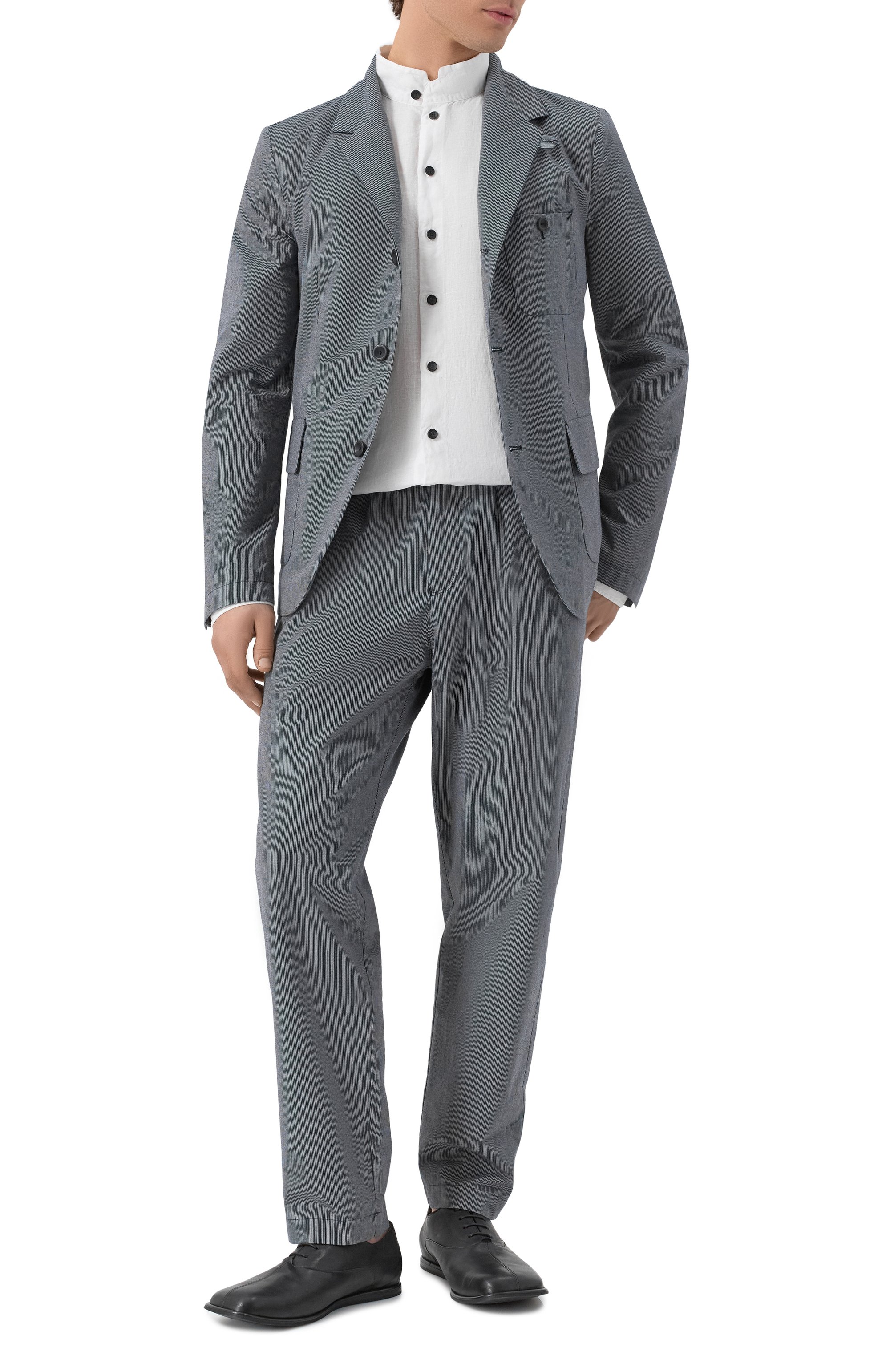 Льняная рубашка HANNES ROETHER белого цвета по цене 27300 руб., арт. MIL29SKE.608, фото 2 Льняная рубашка HANNES ROETHER, арт. MIL29SKE.608, фото 2