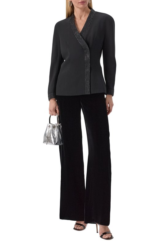 Бархатные брюки Giorgio Armani GW001563/TE10831 Чёрный  GW001563/TE10831 Фото 2