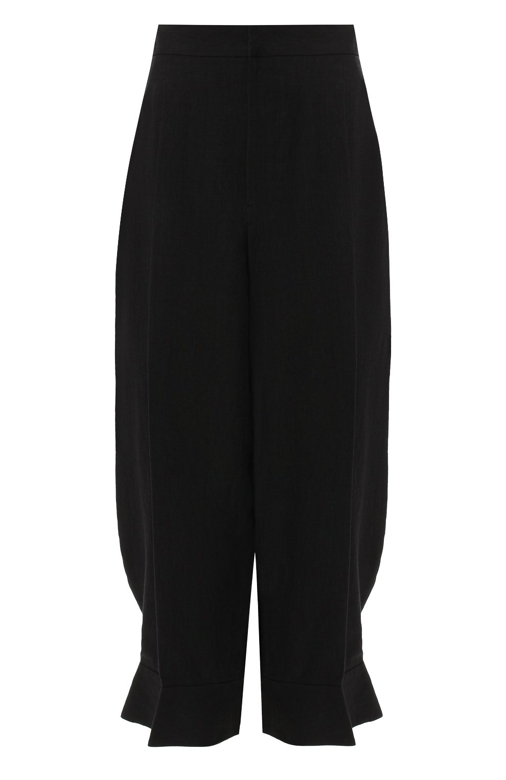 Льняные брюки YOHJI YAMAMOTO черного цвета по цене 47400 руб., арт. YZ-P45-330, фото 1 Льняные брюки YOHJI YAMAMOTO, арт. YZ-P45-330, фото 1
