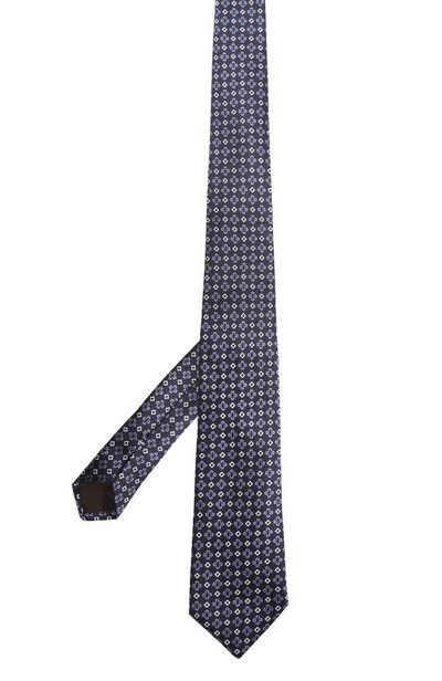 Шелковый галстук CANALI темно-синего цвета по цене 23150 руб., арт. 18/HJ04714, фото 3 Шелковый галстук CANALI, арт. 18/HJ04714, фото 3