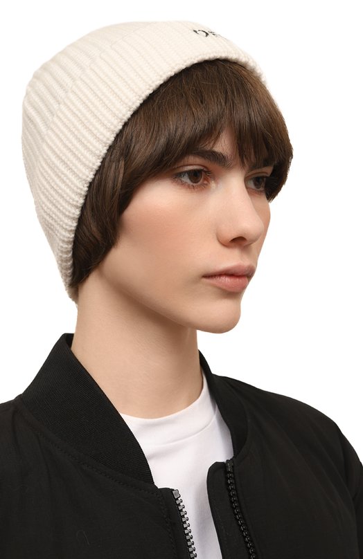 Шерстяная шапка Off-White 0WLC017F23KNI001 Кремовый  0WLC017F23KNI001 Фото 2