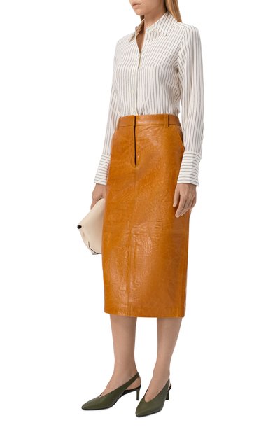 Шелковая рубашка CO кремового цвета по цене 89950 руб., арт. 1866NLSS-C0RE, фото 2 Шелковая рубашка CO, арт. 1866NLSS-C0RE, фото 2