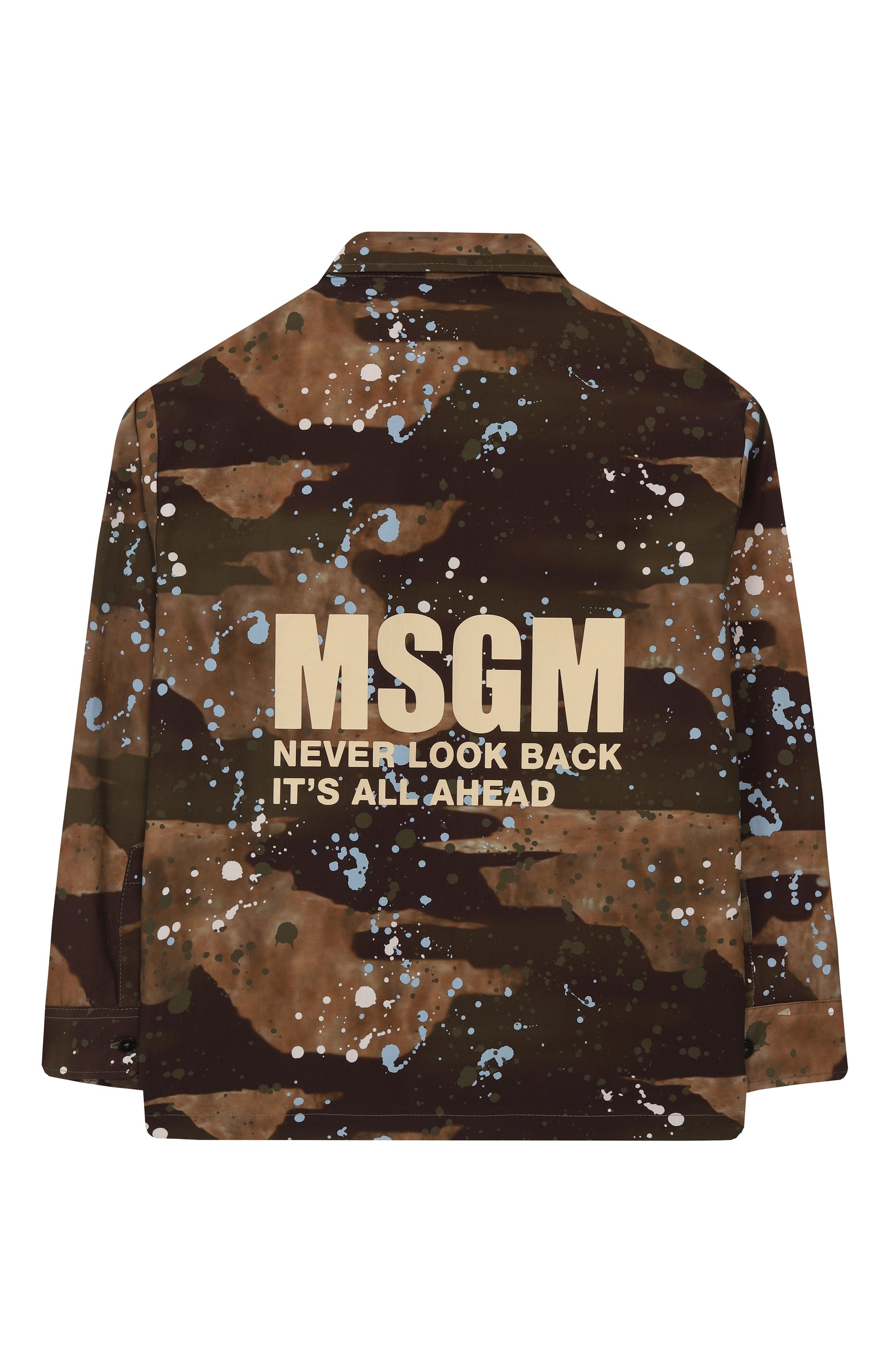 Хлопковая рубашка MSGM KIDS, арт. S5MSJBSI039, фото 2