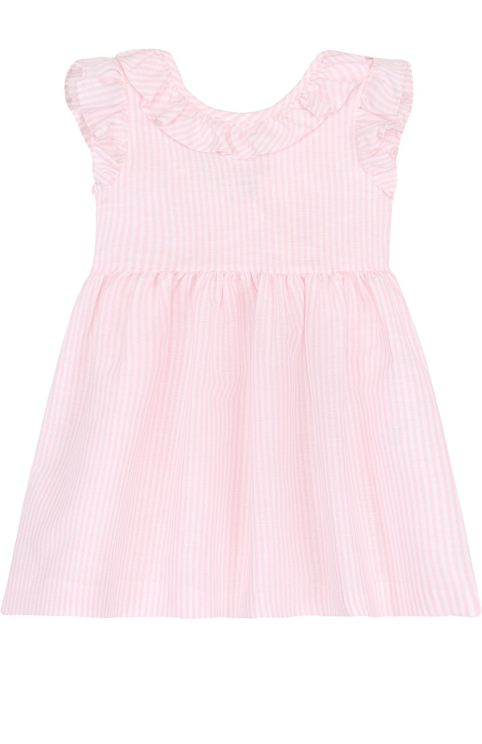 Платье из льна и хлопка с оборками и бантом IL GUFO, арт. P18VM444L1004/12M-18M, фото 1