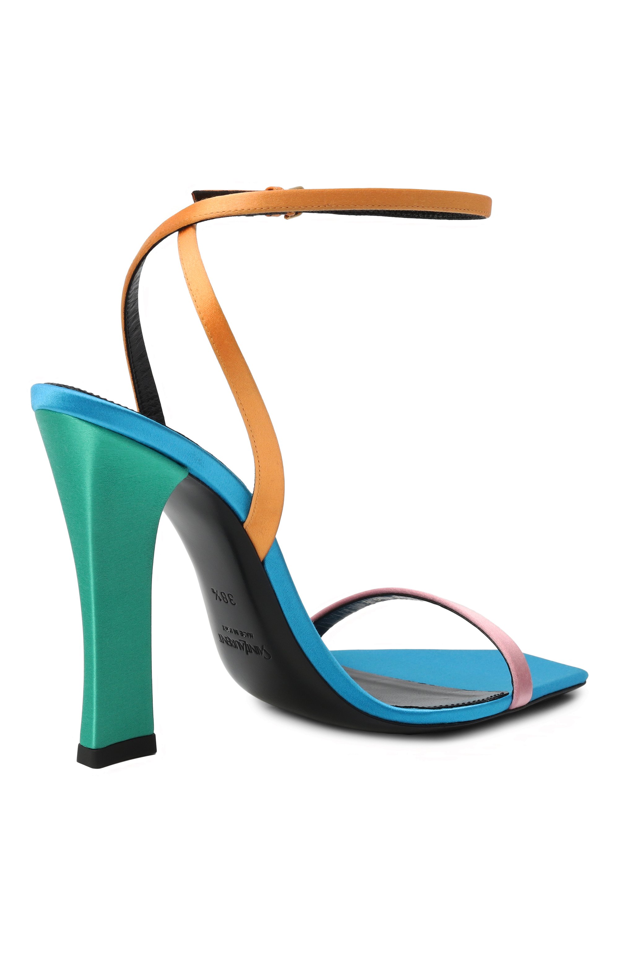 Текстильные босоножки dominique SAINT LAURENT, арт. 818184/9QNAT, фото 5