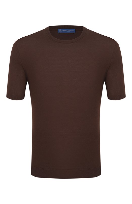 Хлопковый джемпер Andrea Campagna M5426-8055 Коричневый M5426-8055