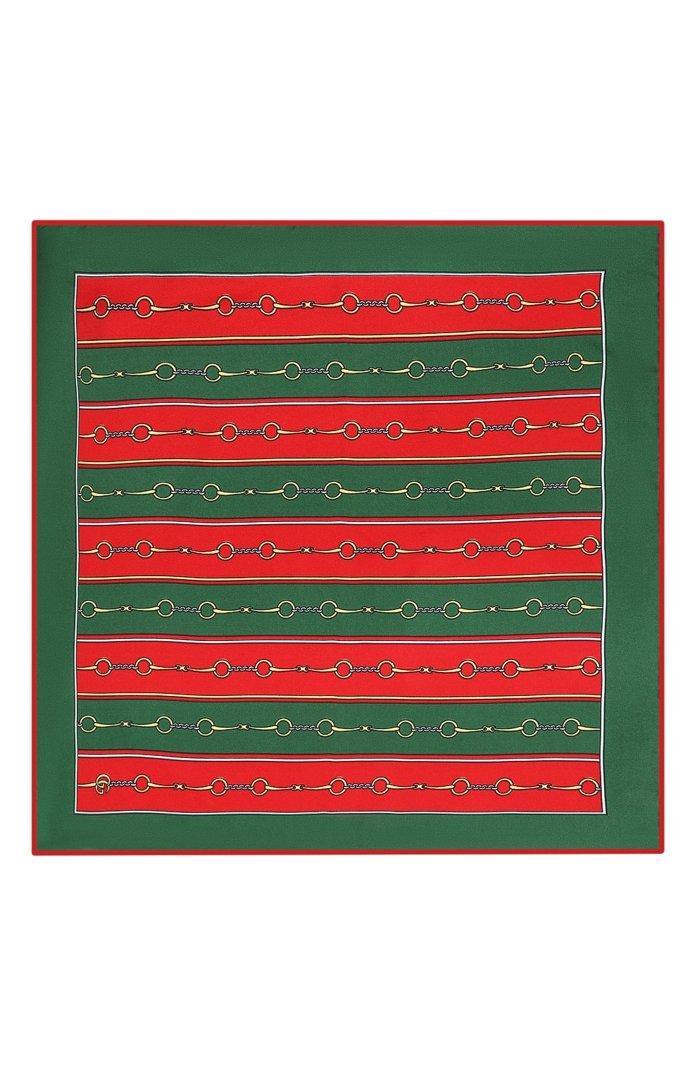 Шелковый платок GUCCI зеленого цвета по цене 9900 руб., арт. 561932/4G001, фото 3 Шелковый платок GUCCI, арт. 561932/4G001, фото 3
