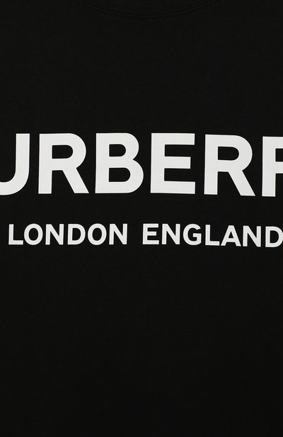 Хлопковая футболка BURBERRY черного цвета по цене 10750 руб., арт. 8008881, фото 3 Хлопковая футболка BURBERRY, арт. 8008881, фото 3