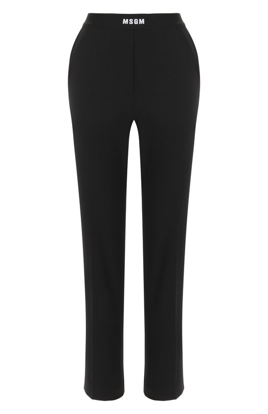 Шерстяные брюки MSGM 3941MDP13/257605 Чёрный 3941MDP13/257605