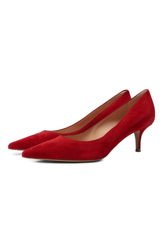 Замшевые туфли Gianvito 55 Gianvito Rossi G20336.55RIC.CAMR0UG Красный G20336.55RIC.CAMR0UG