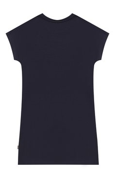 Детское мини-платье MARC JACOBS (THE) синего цвета, арт. W12267/6A-12A | Фото 2 (Рукава: Короткие; Материал внешний: Синтетический материал, Хлопок, Вискоза; Ма�териал подклада: Синтетический материал, Хлопок; Случай: Повседневный; Девочки Кросс-КТ: Платье-одежда; Статус проверки: Проверена категория; Материал сплава: Проставлено; Драгоценные камни: Проставлено; Ростовка одежда: 5 лет | 110 см, 7 лет | 122 см, 9 лет | 134 см, 12 лет | 152 см)