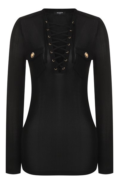 Женский топ из вискозы BALMAIN, арт. FF1GD019/JC55