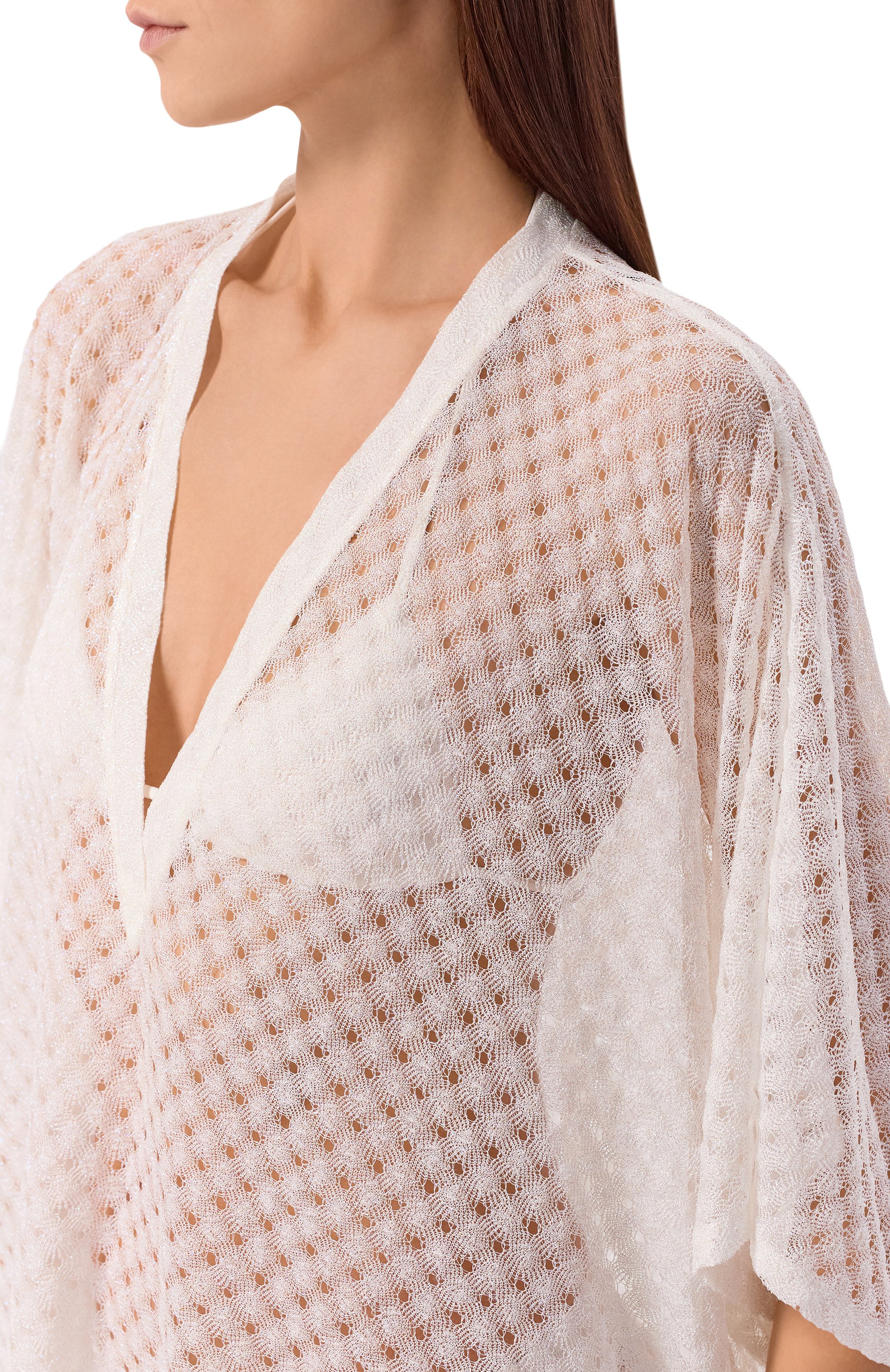 Туника из вискозы MISSONI белого цвета по цене 113000 руб., арт. MC26SQ00/BR014R, фото 5 Туника из вискозы MISSONI, арт. MC26SQ00/BR014R, фото 5