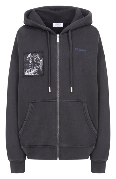 Женский хлопковая толстовка OFF-WHITE, арт. 0WBE009F25FLE001