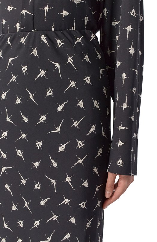 Шелковая юбка Gooroo SK050-2008-9012-FW25/26 Чёрный  SK050-2008-9012-FW25/26 Фото 5