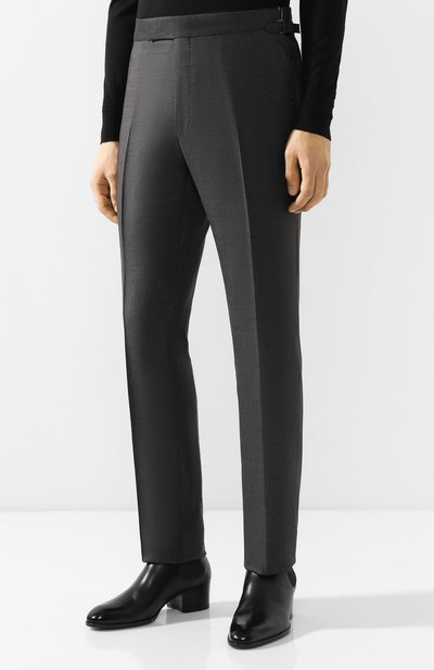 Костюм с двубортным пиджаком из смеси шерсти и шелка TOM FORD, арт. 438R12/21SD4Z, фото 5