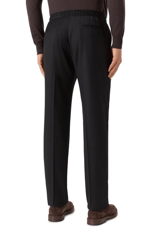 Шерстяные брюки Kiton UPN01K0124G08 Чёрный  UPN01K0124G08 Фото 4