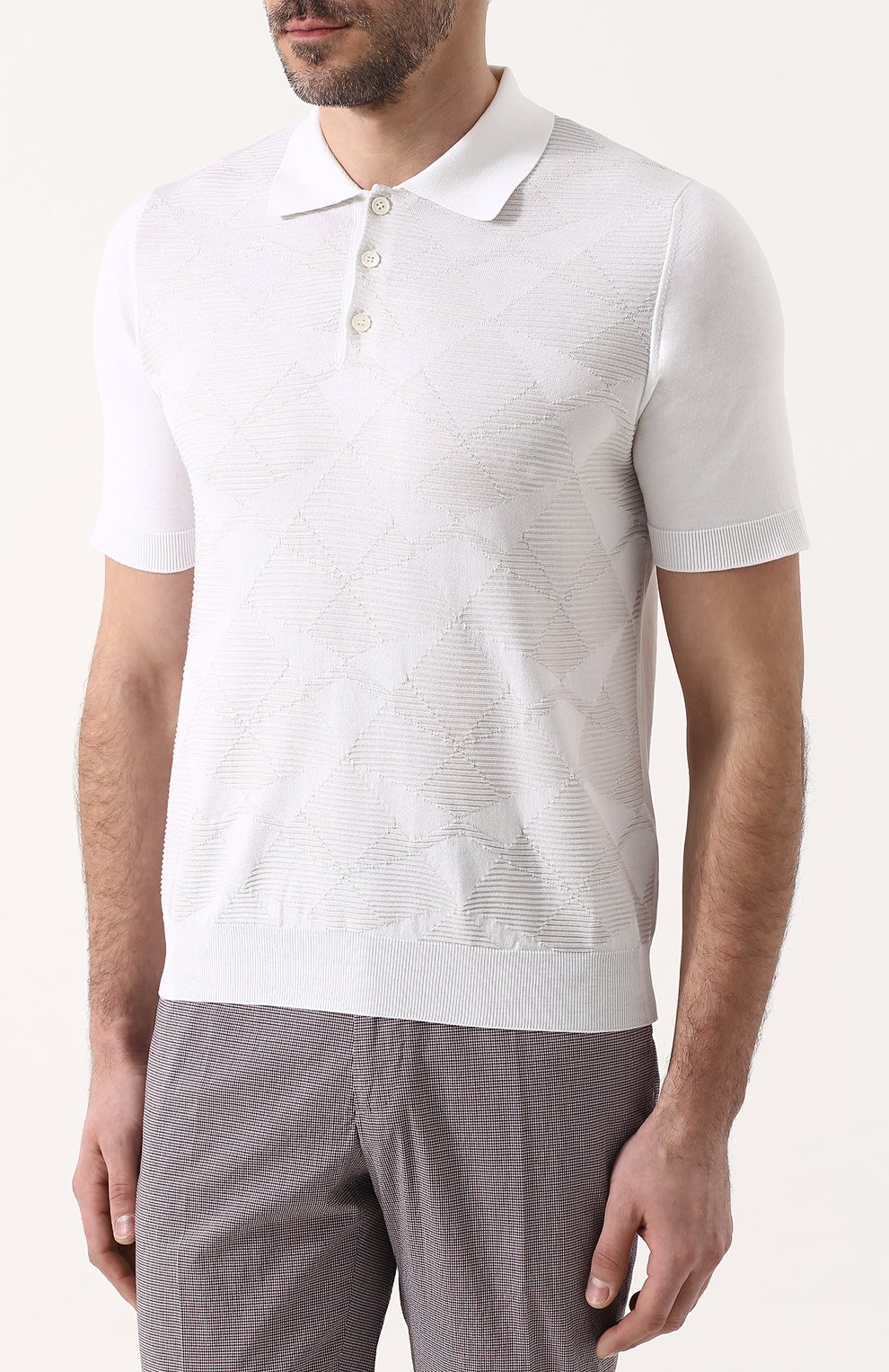 Поло с короткими рукавами из смеси шелка и хлопка ZILLI, арт. MBP-PB412-CAMU1/MC03, фото 3