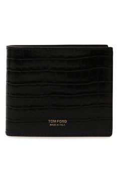 Мужской кожаное портмоне TOM FORD черного цвета, арт. Y0228/LCL239G | Фото 1 (Нос: Не проставлено; Материал: Натуральная кожа; Материал сплава: Проставлено)