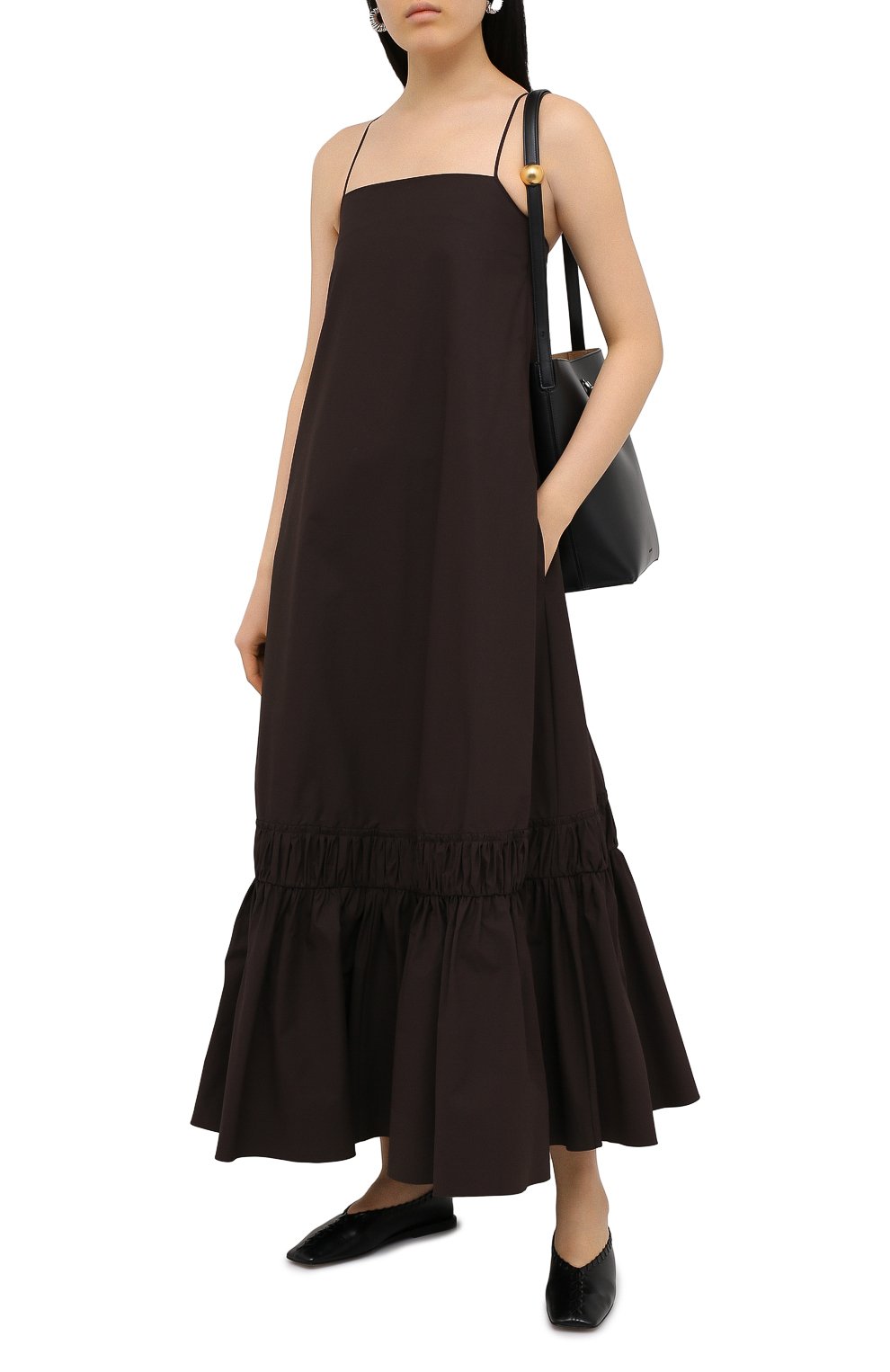 Хлопковое платье JIL SANDER, арт. JSPS500406-WS245100, фото 2