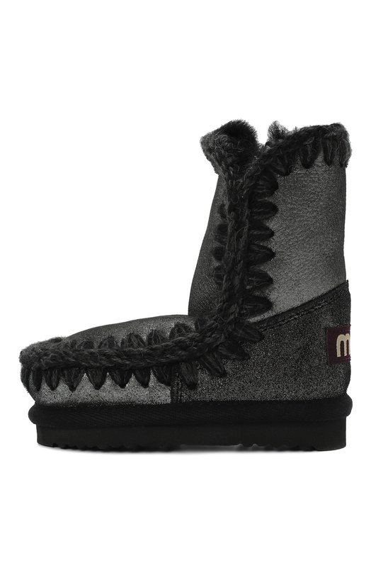 Кожаные сапоги Mou Серый, фото 2