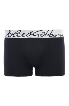 Мужские хлопковые боксеры DOLCE & GABBANA темно-синего цвета, арт. M4F34J/0NP20 | Фото 1 (Кросс-КТ: бельё; Материал сплава: Проставлено; Нос: Не проставлено; Материал внешний: Хлопок; Мужское Кросс-КТ: Трусы)