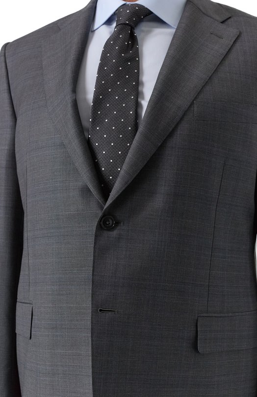 Костюм из шерсти и шелка Canali E11220/10 BX05604 Серый  E11220/10 BX05604 Фото 8