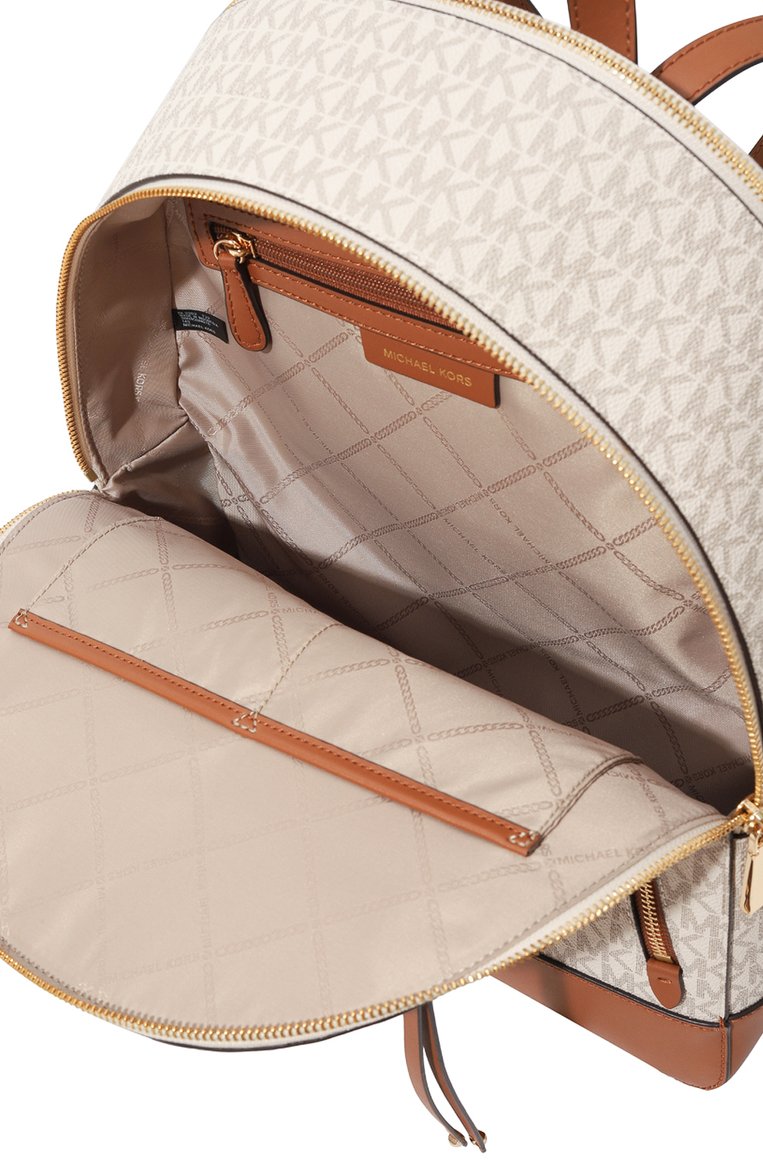 Женский рюкзак brooklyn MICHAEL MICHAEL KORS кремвого цвета, арт. 30H1GBNB7B | Фото 5 (Материал: Натуральная кожа; Драгоценные камни: Проставлено; Размер: large; Материал сплава: Проставлено; Стили: Кэжуэл)