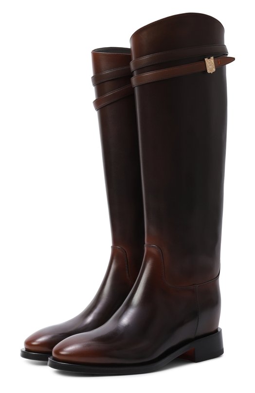 Кожаные сапоги Santoni WSHG71955BYTNHYT Коричневый WSHG71955BYTNHYT